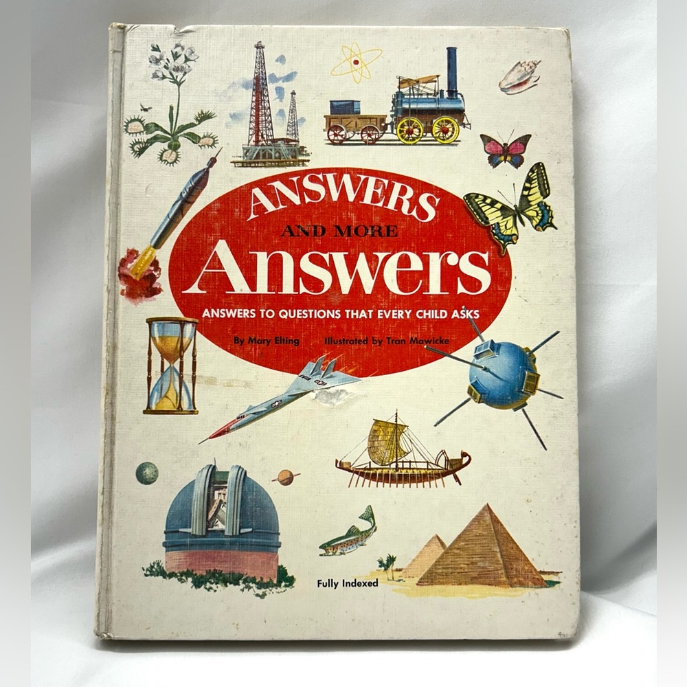 Answers and More Answers Vintage Children's Book Mary Elting 1961 Color Pictures